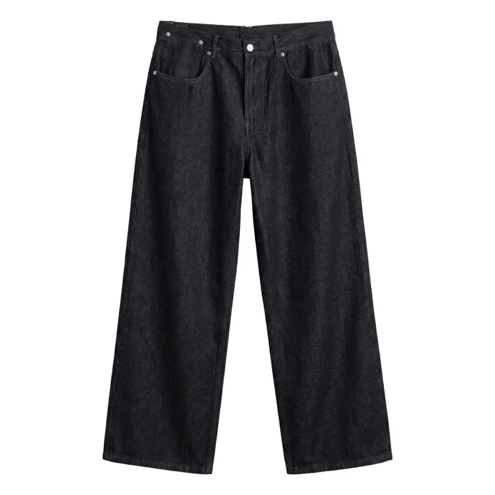 Straight Leg Flare Washed Denim Jeans