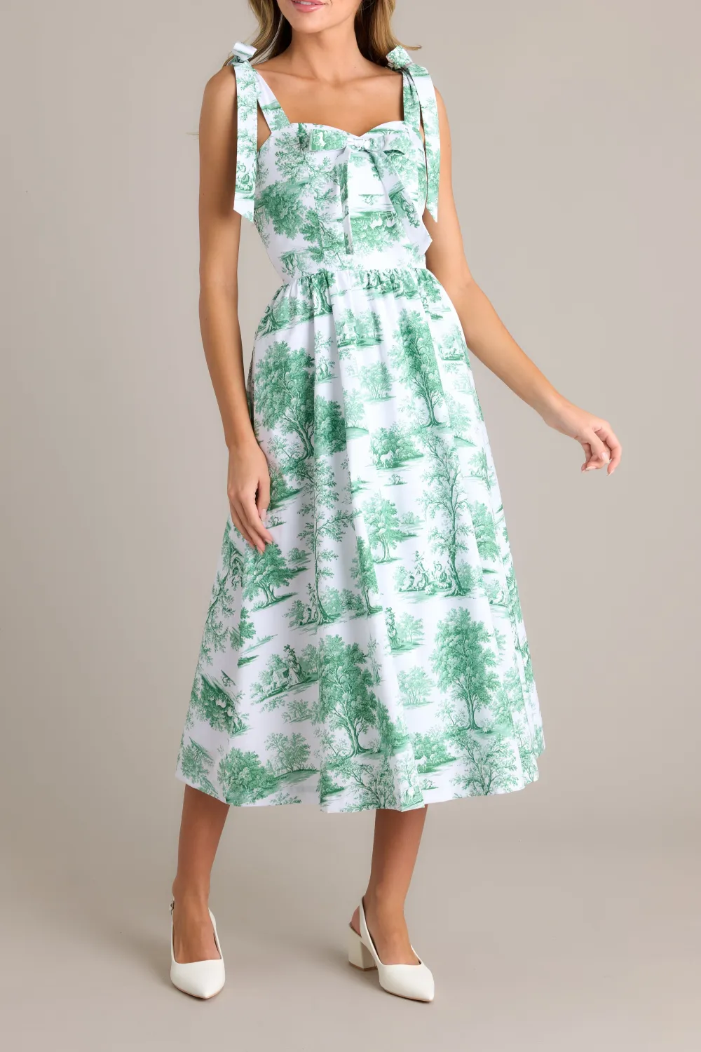 Bush Print Midi Dress