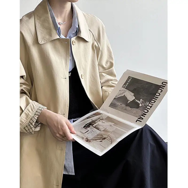 Relaxed Lapel Relaxed Outerwear Coat