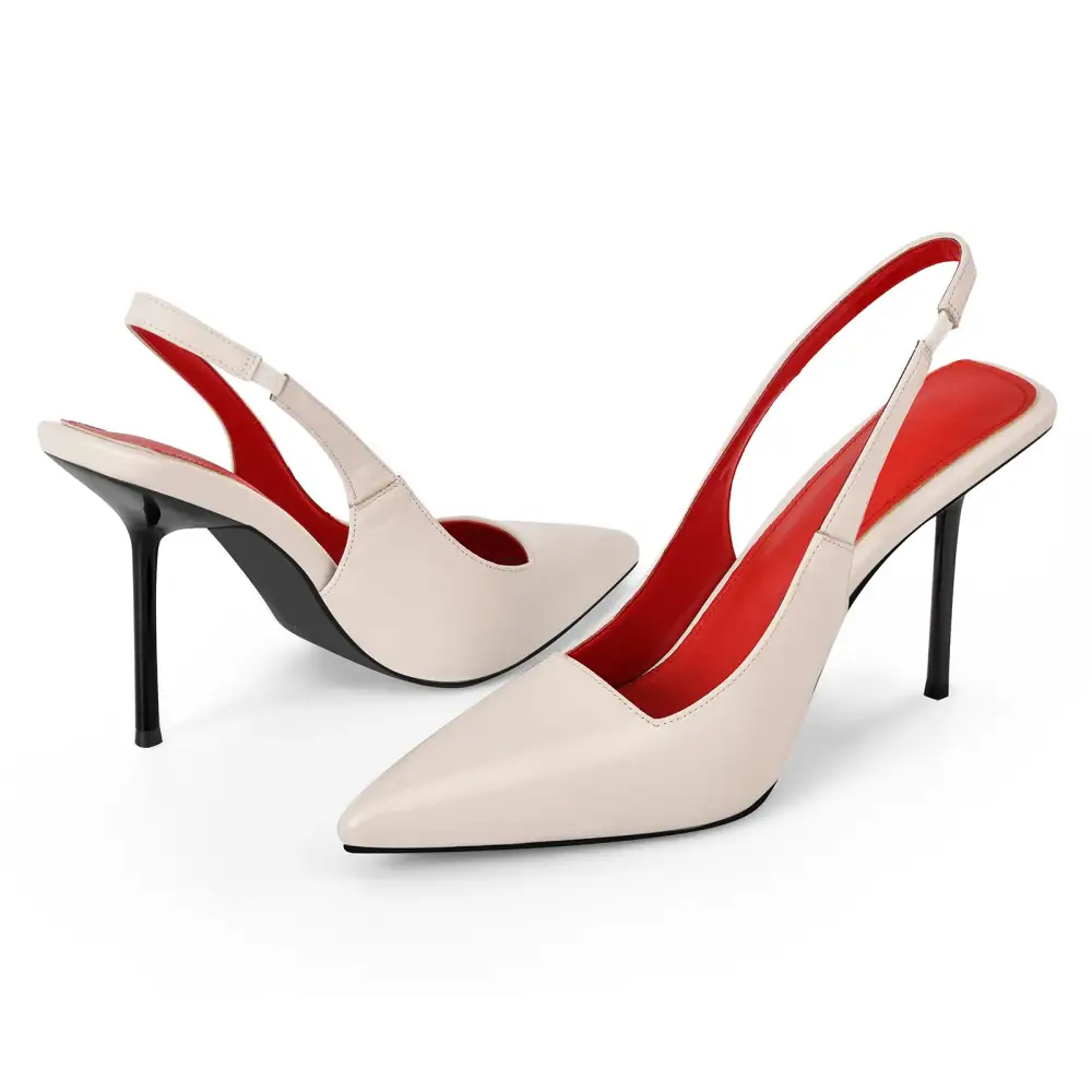 Chic Pointed Toe Stiletto Slingback Pumps