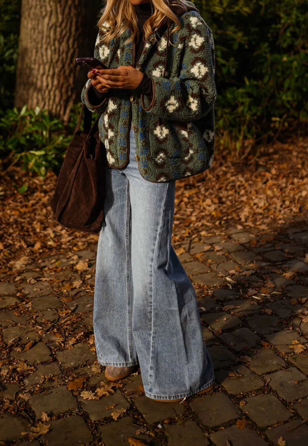 Patterned Everyday Casual Coat
