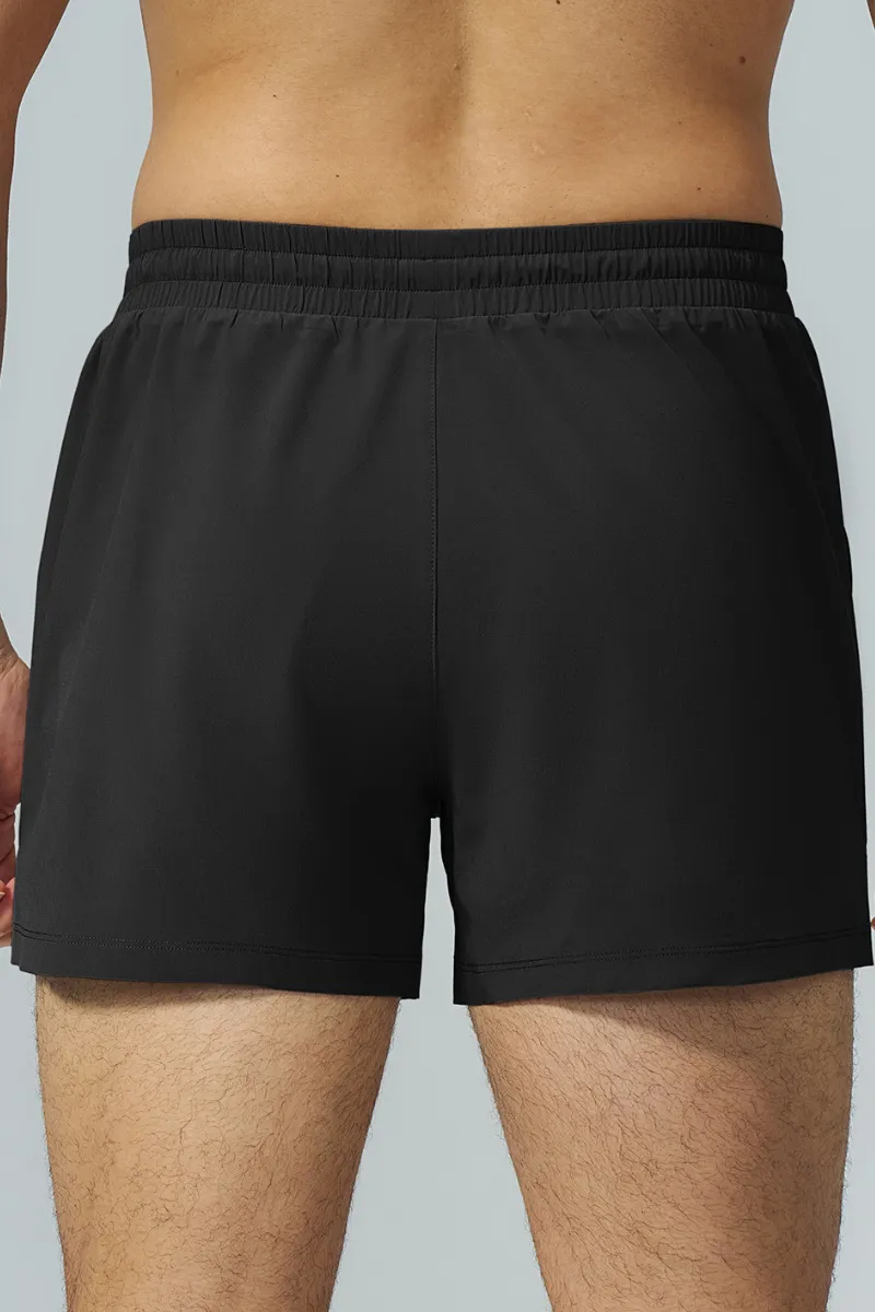 Breathable Drawstring Side Pocket Athletic Shorts