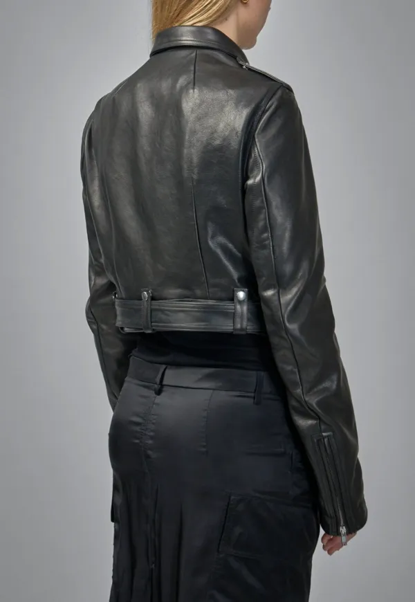 Leather Cropped Jacket
