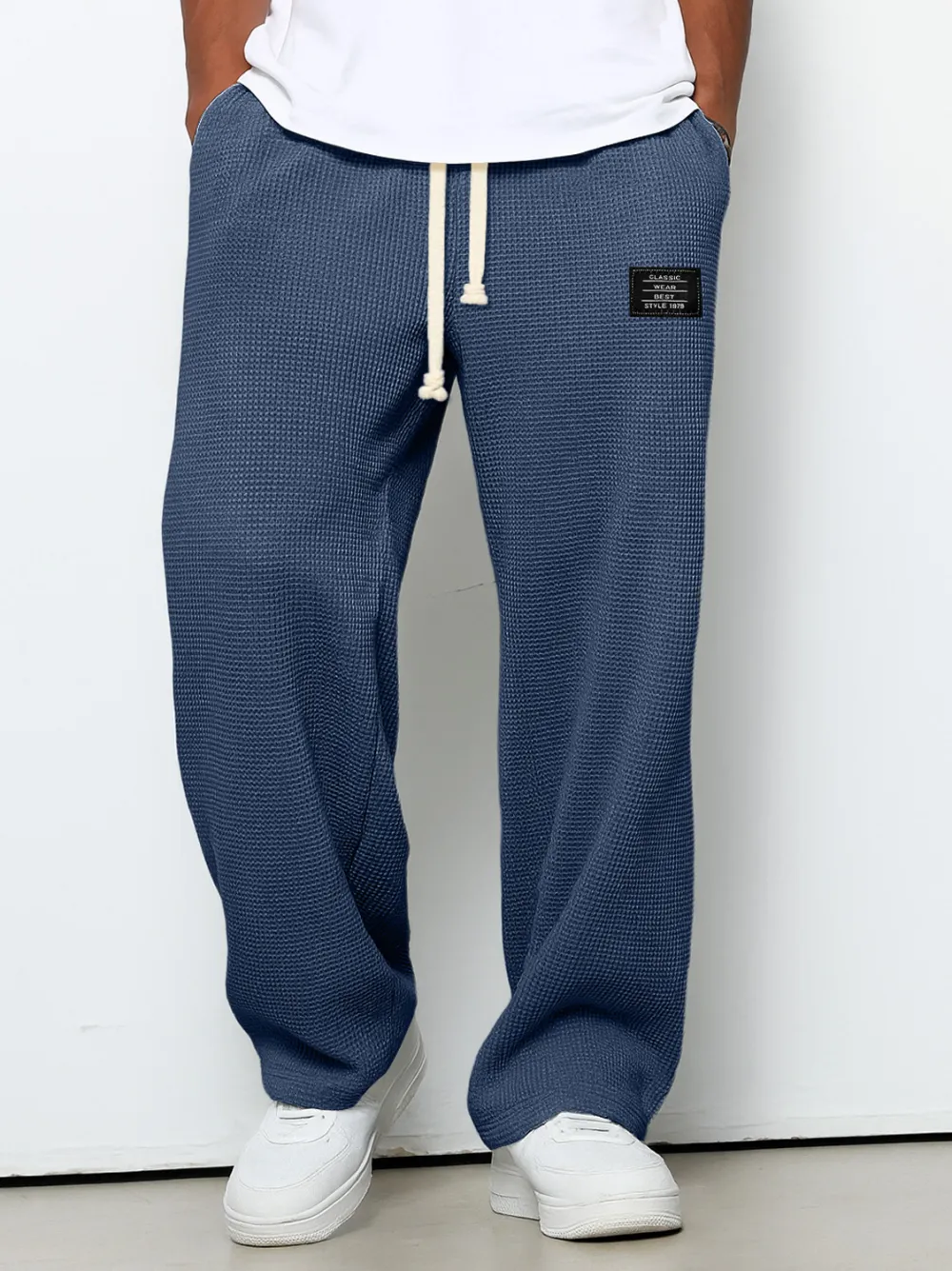 Textured Knit Relaxed Trousers