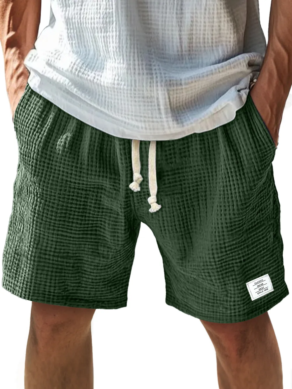 Drawstring Seamed Detail Shorts