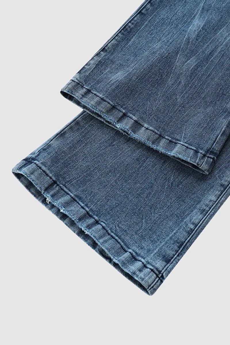 Vintage Ripped Flare Jeans