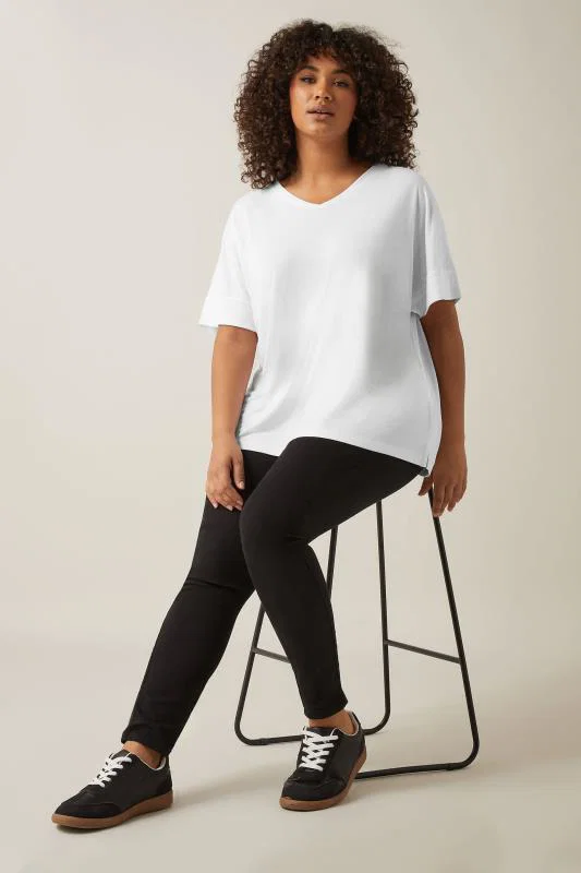 White Short Sleeve Modal Rich T-Shirt detail 1