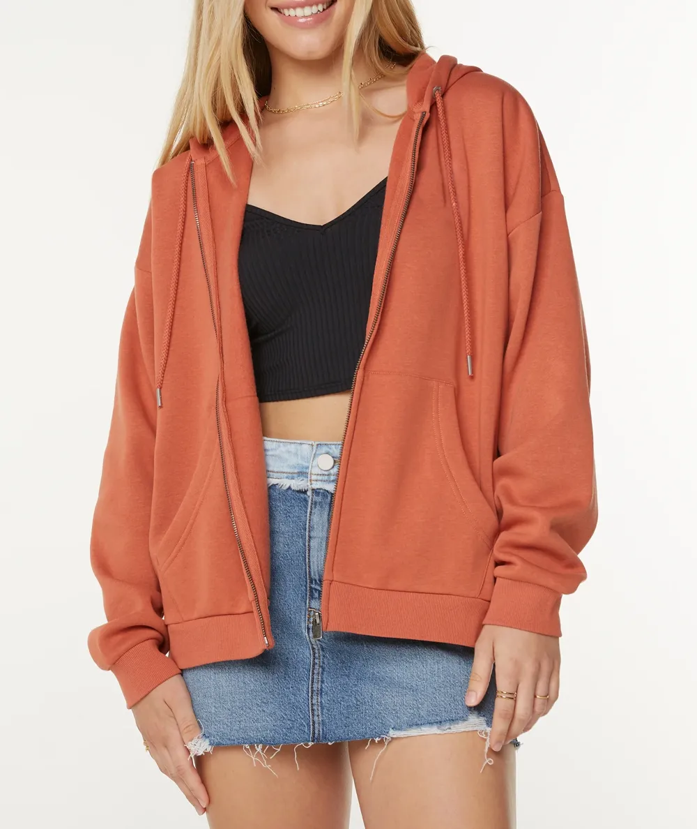 Women's Cartoon Patterned Zipper Hoodie