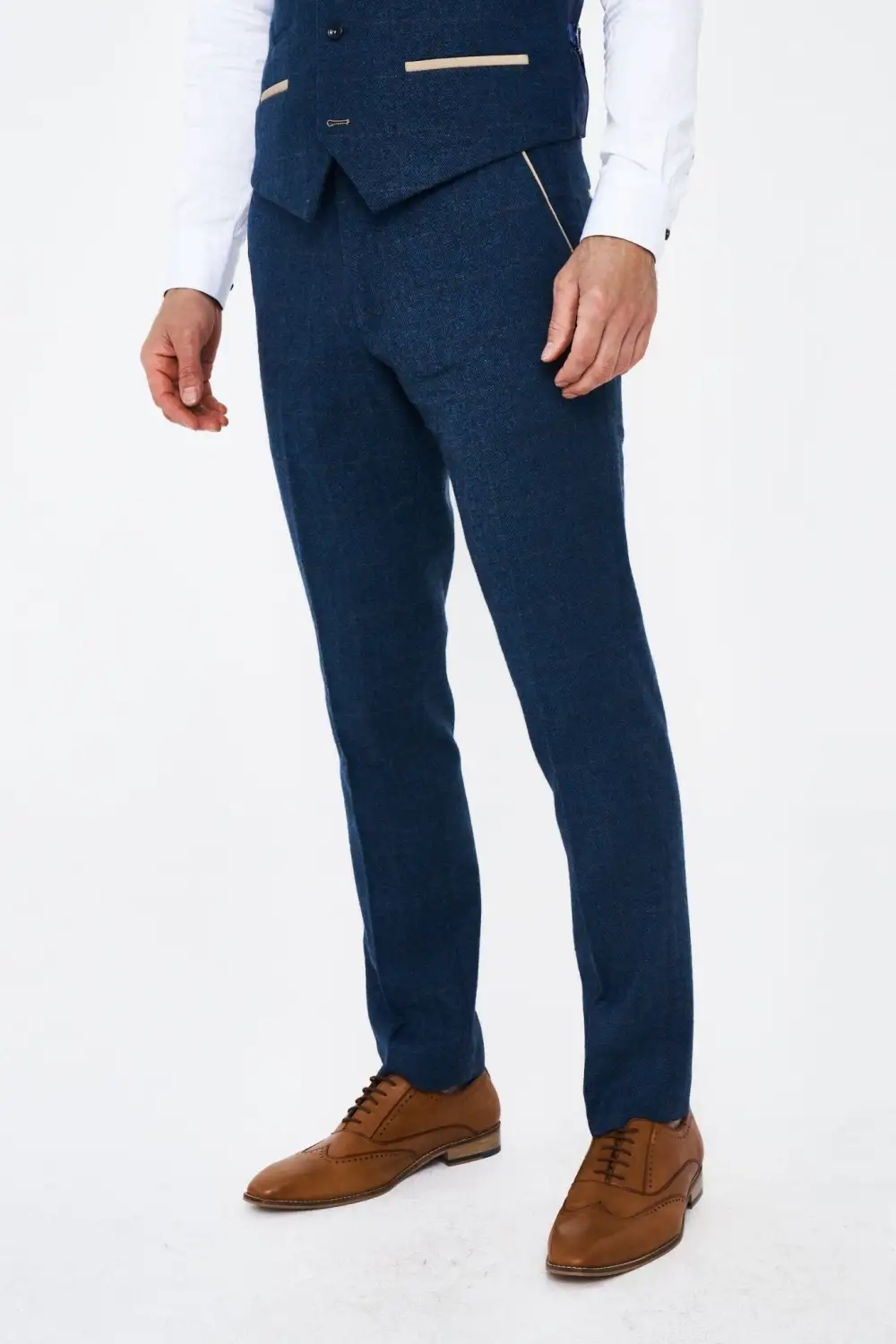 Blazer Viscose Blend Tweed Trousers