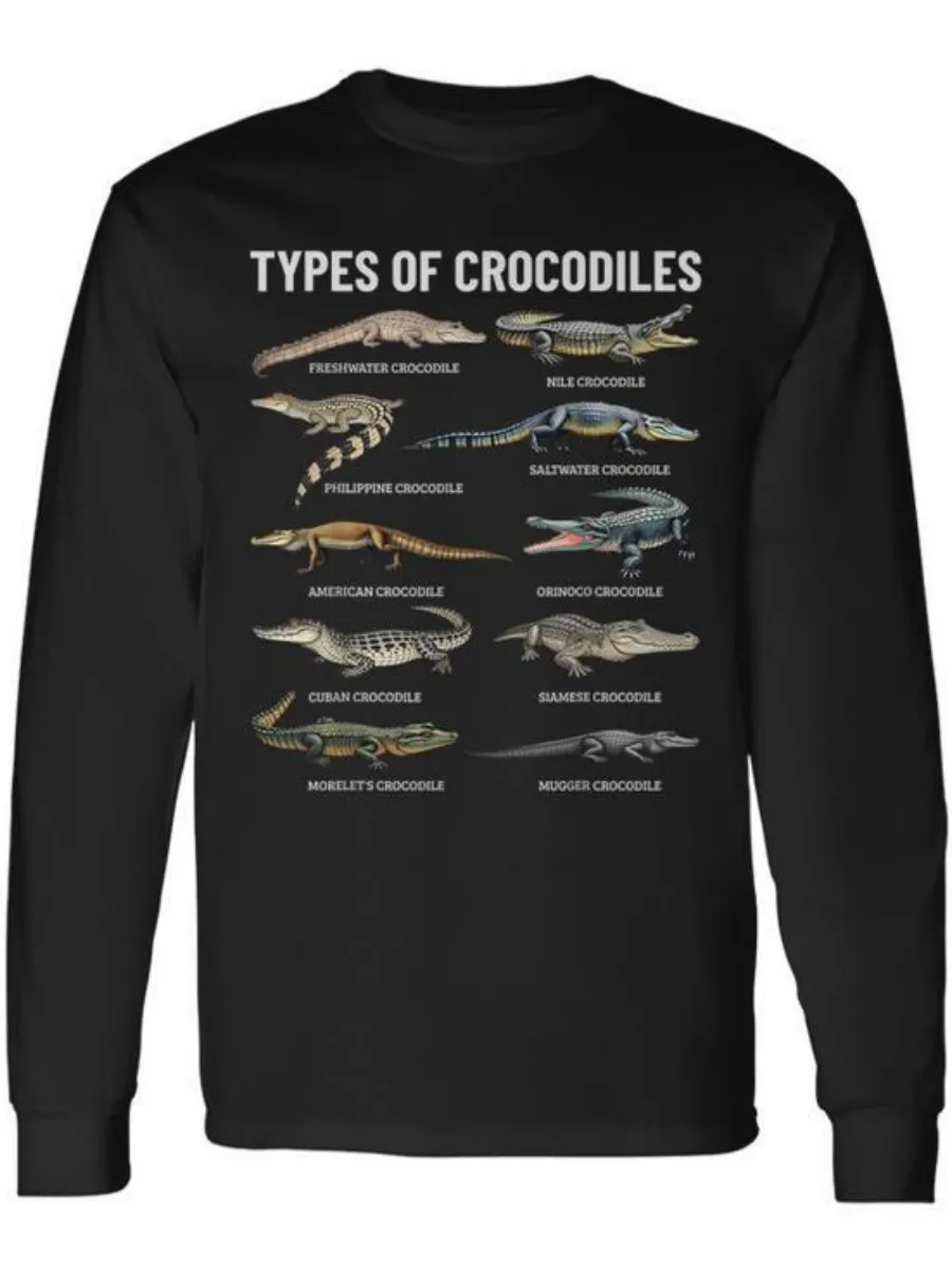 Crocodiles Printed Long Sleeve T-Shirt