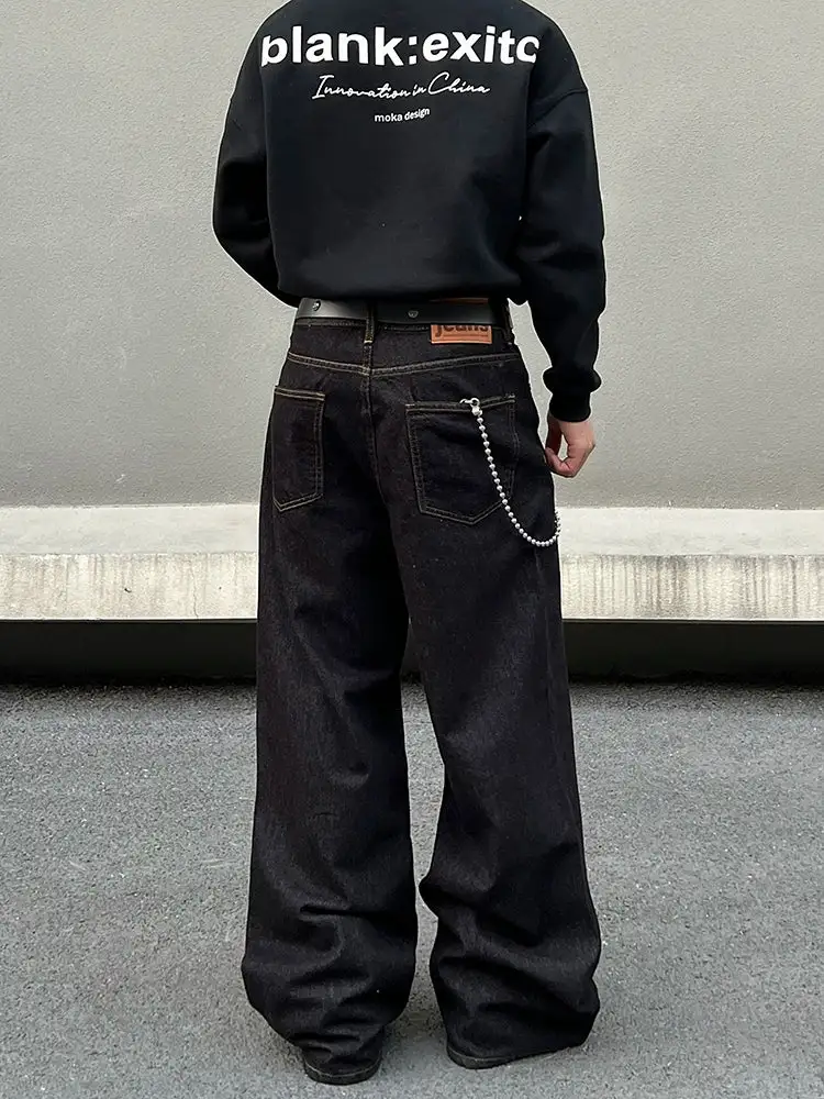 Straight-Leg Washed Zip-Detail Jeans