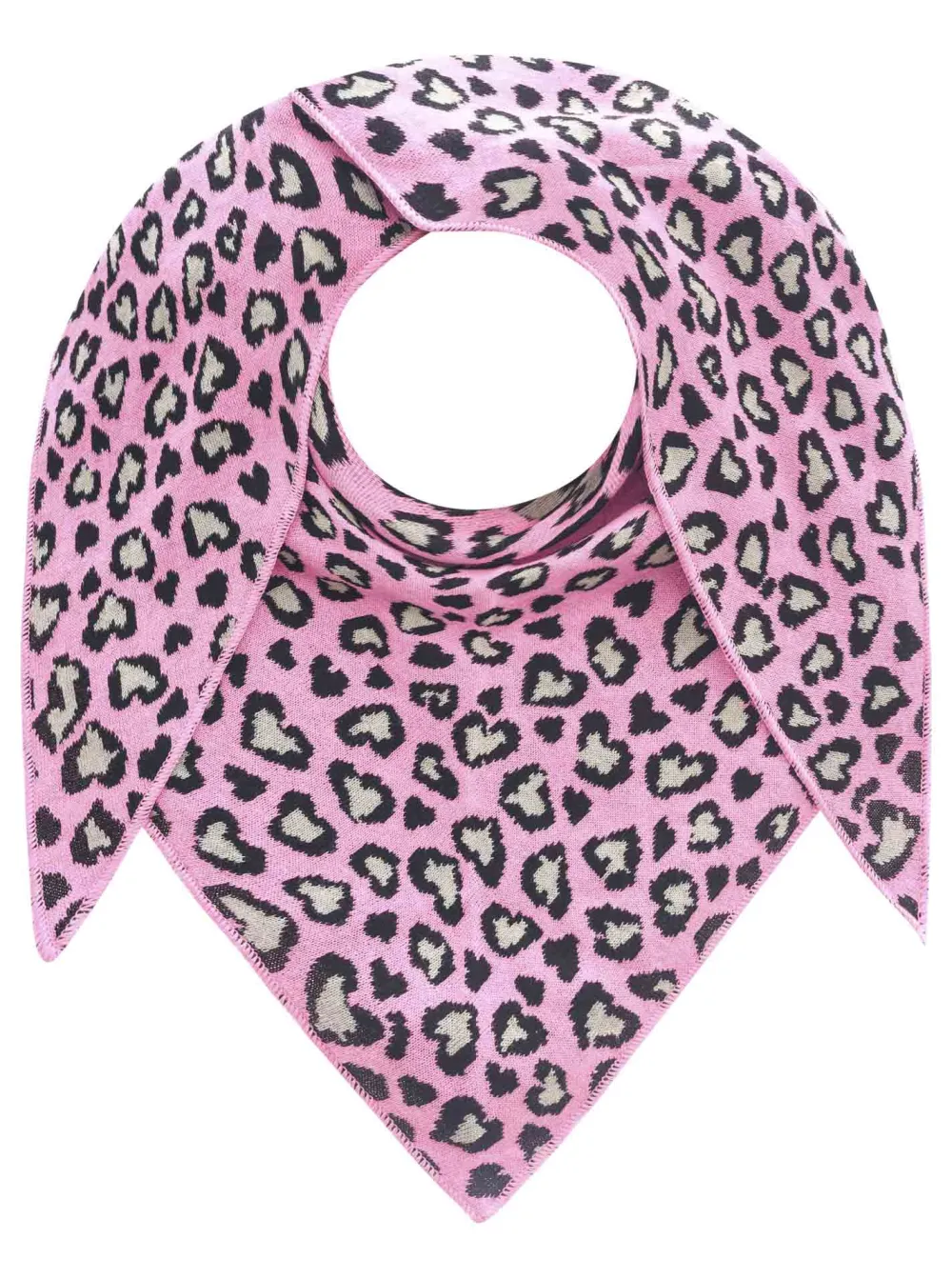 Textured Refined Cotton Wool Leopard Pattern Fashion Scarf