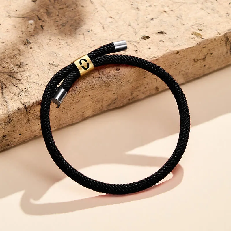 Single Digit Angel Numbers Adjustable String Bracelet