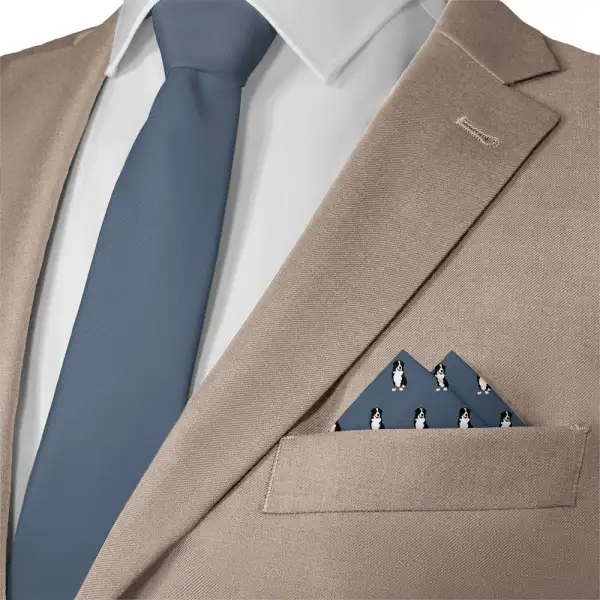 Smart Elegant Animal Motif Dog Motif Pocket Square