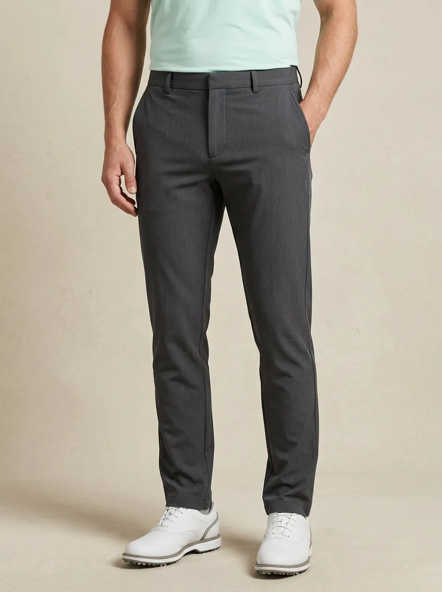 Streamlined Men'S Golf Lover Solid Printed Trousers Course Ready Design