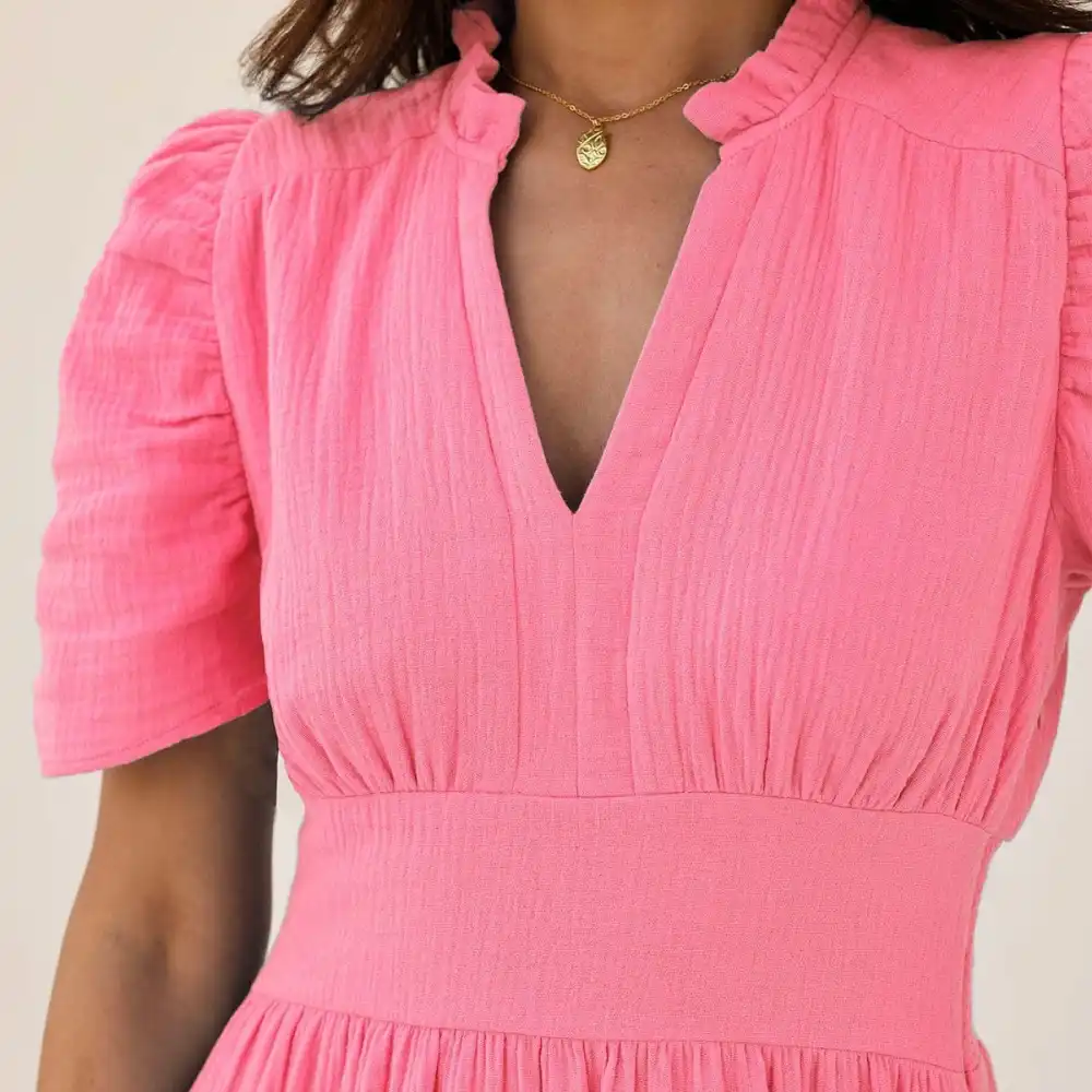 Shirred Women's Casual Dress