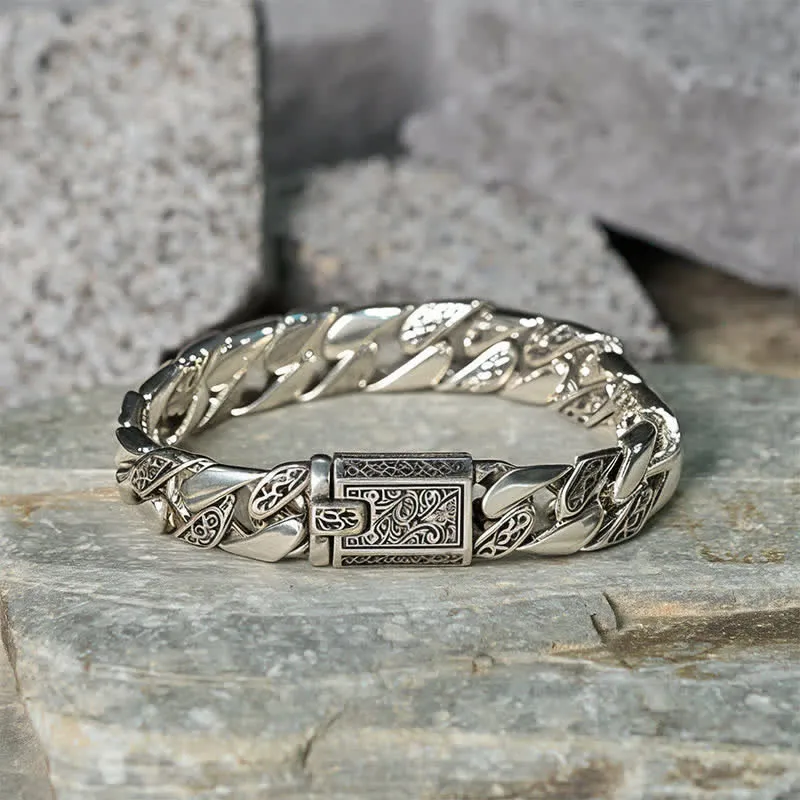 Chain Copper Tang Dynasty Flower Design Braided Bracelet