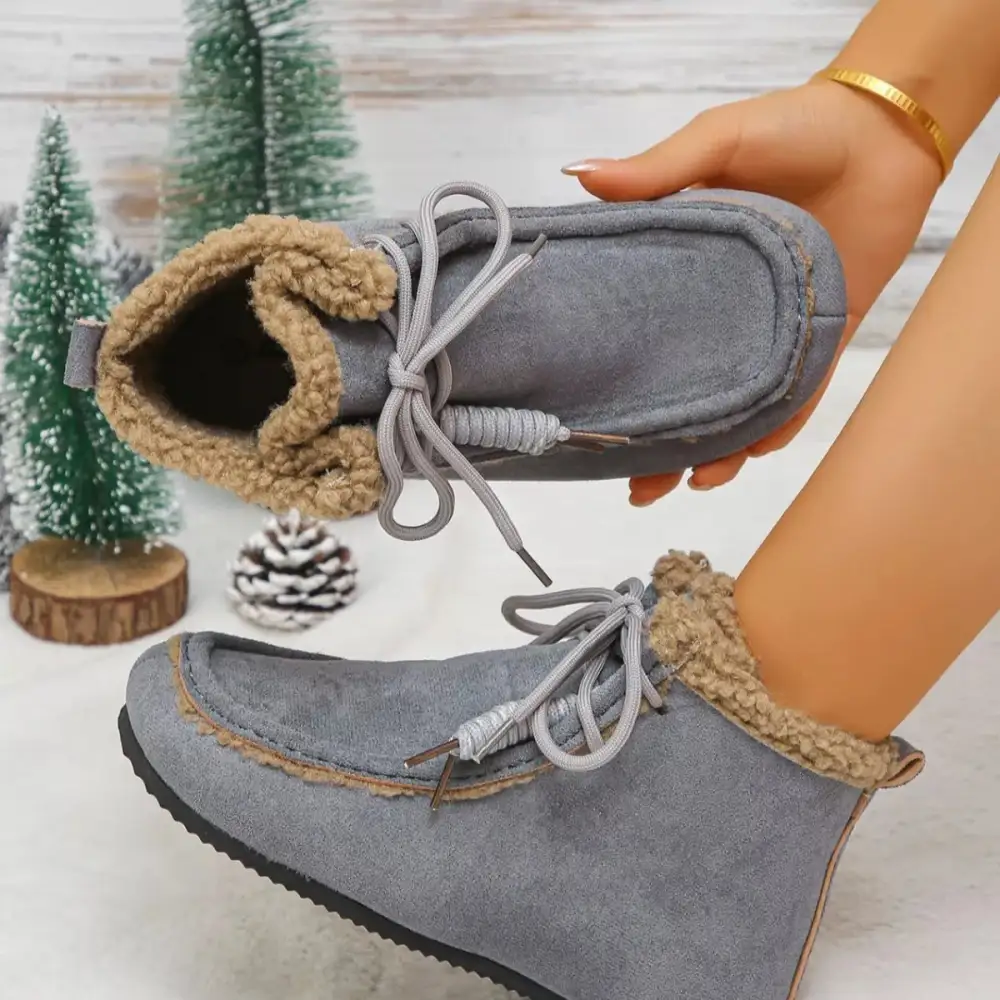 Lace-Up Flats Ankle Boots