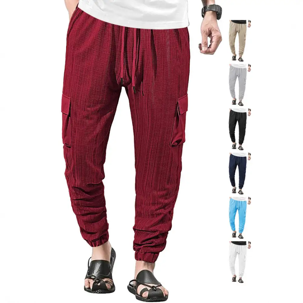 Men's Glencheck Cargo Pants Waistband Cargo Pants