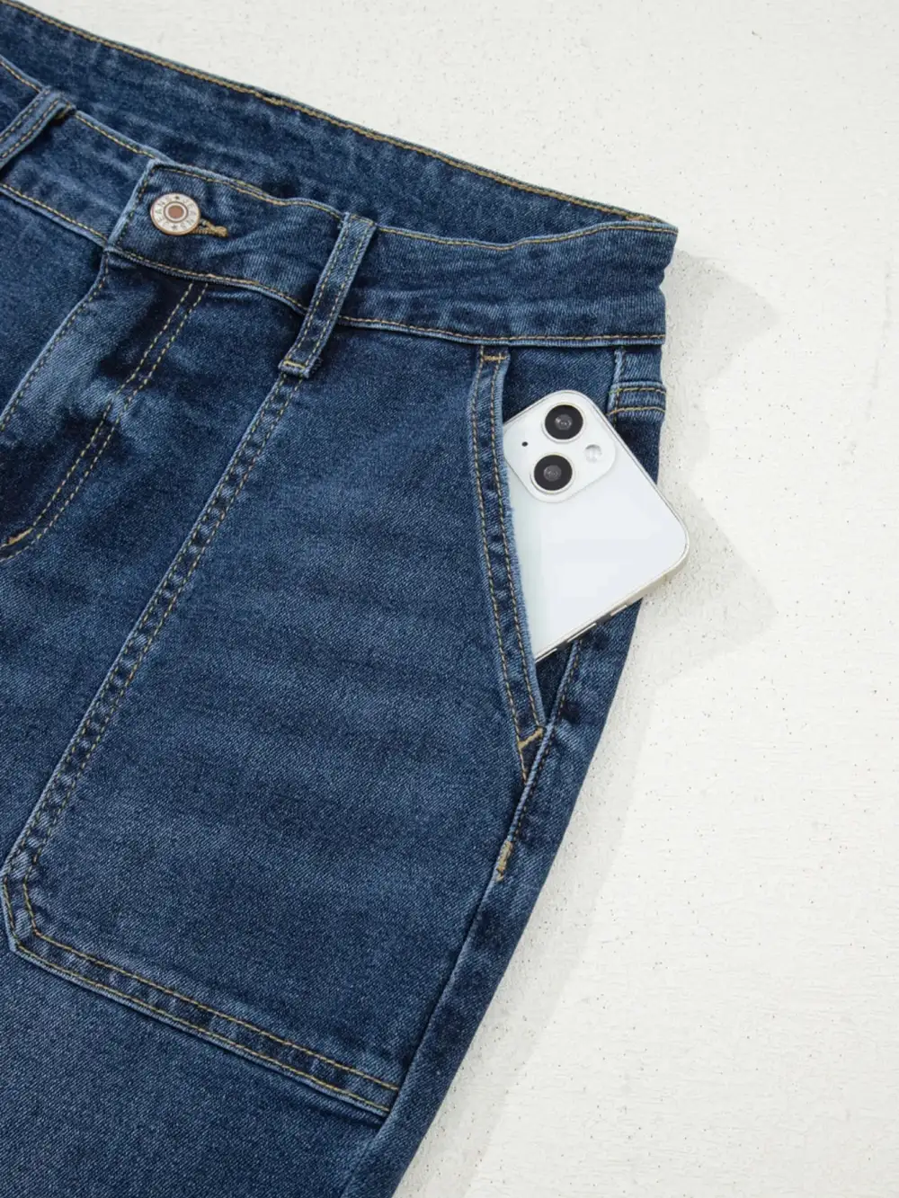 Neat Finish Utility Detail Denim Jeans