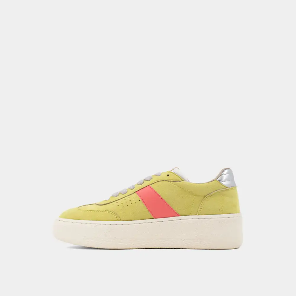 Layered Leather Suede Sneakers