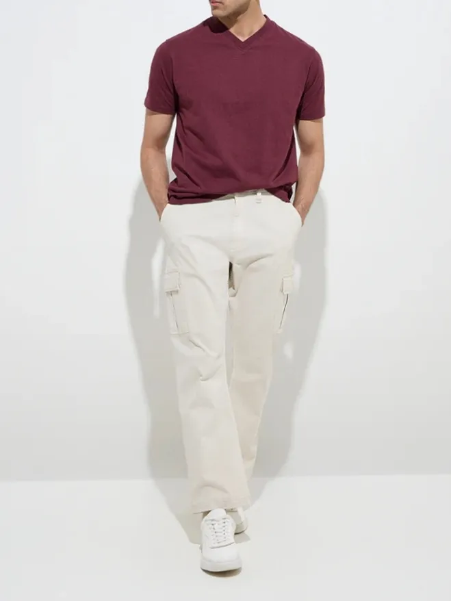 Casual Style Plain Loose Cotton T-Shirt