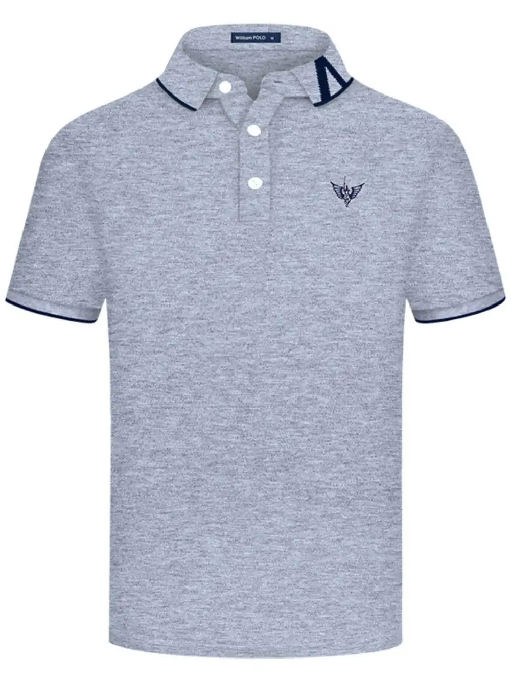 Clean Contrast Detail Short Sleeve Collared Polo Shirt