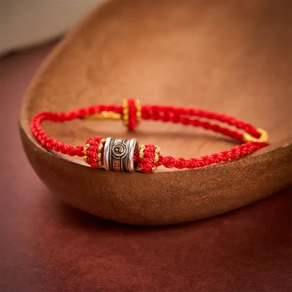 Copper Yin Yang String Bracelet