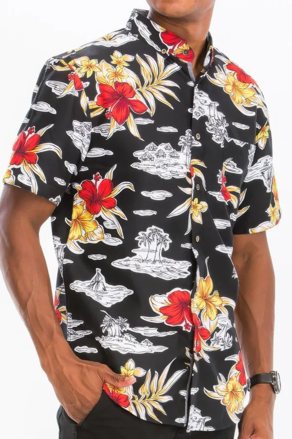 Everyday Men's Print Button-Down Shirt