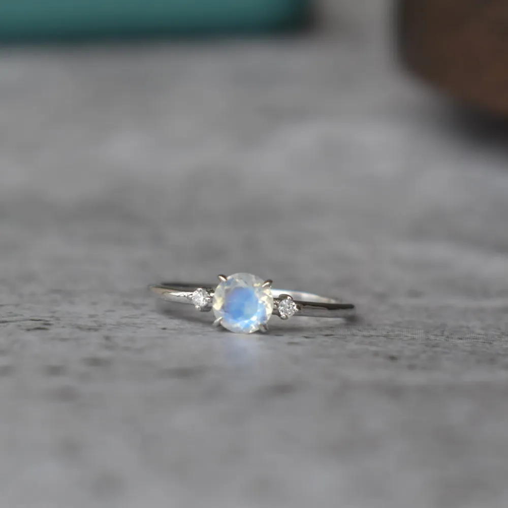 Dainty Moonstone Ring