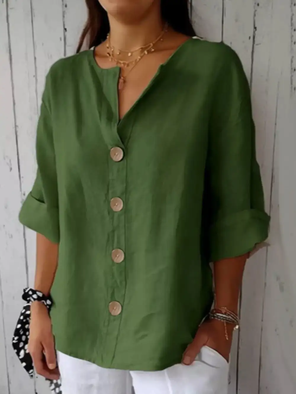 Casual Loose Button Down Shirt