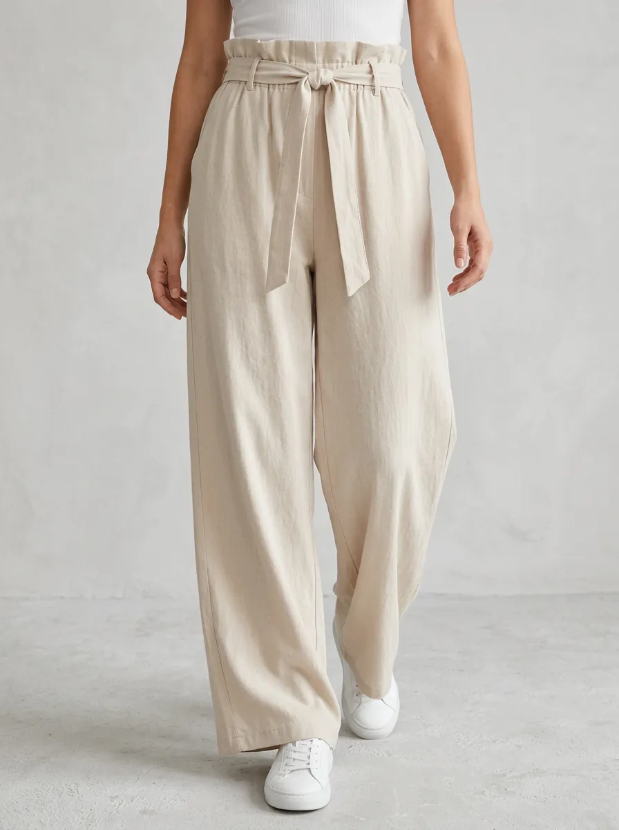 Relaxed Casual Wide Leg Pants