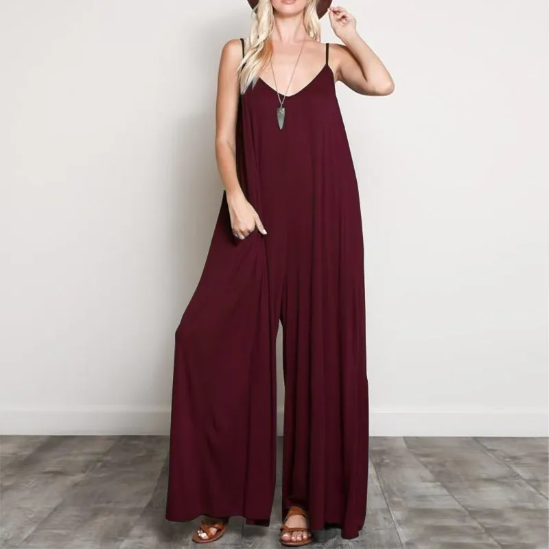 Flowy Wide-Leg Chic Minimalist Jumpsuit