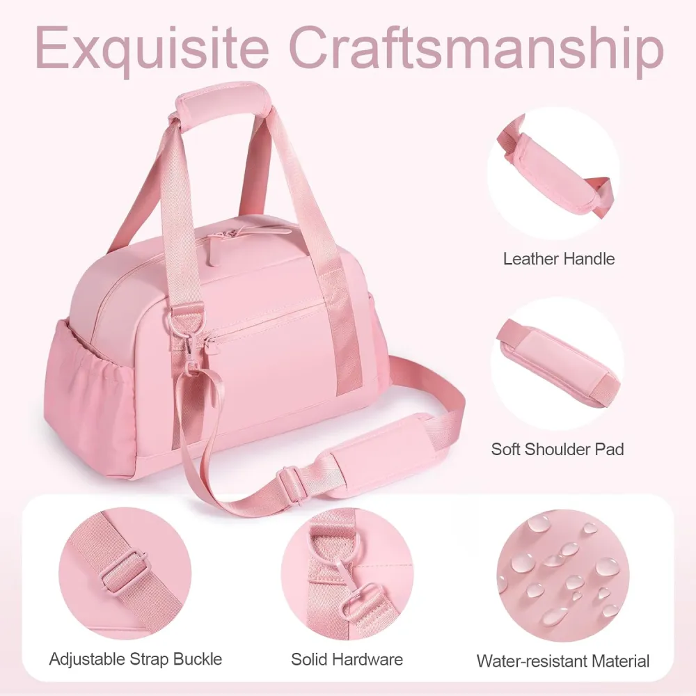 Mini Gym Bag for Women Girls Small Gym Tote Bag with Wet Compartment Waterproof Travel Duffle Bag Cute Workout Sport Bag