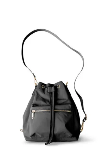 Nylon Bucket Convertible Everyday Bag