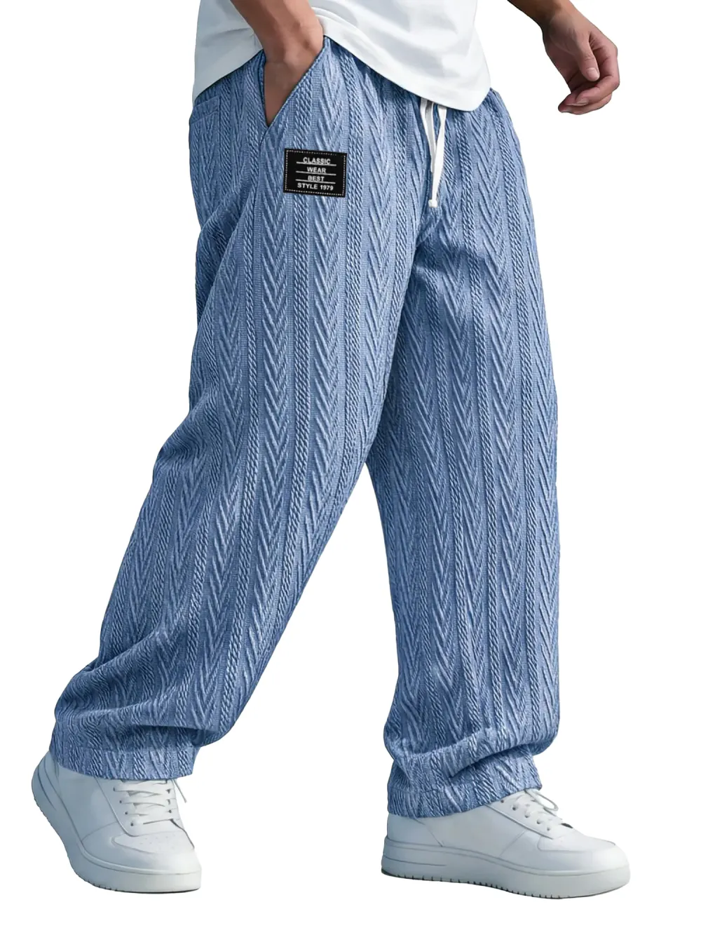 Everyday Jacquard Pull On Trousers