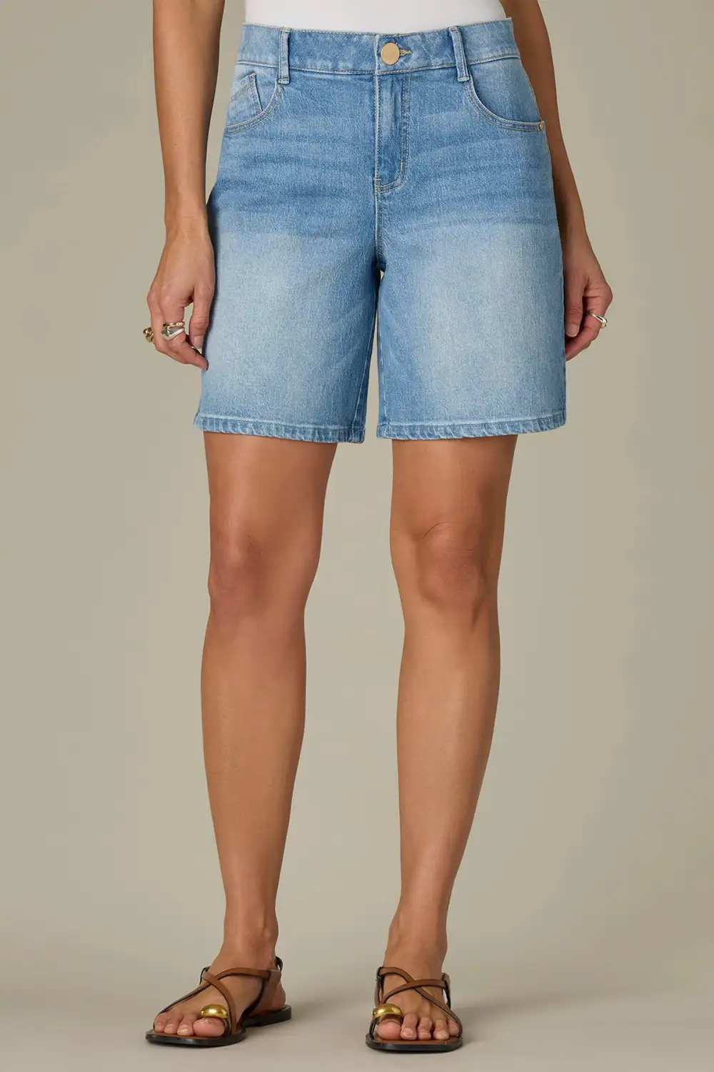High Rise Relaxed Shorts Light