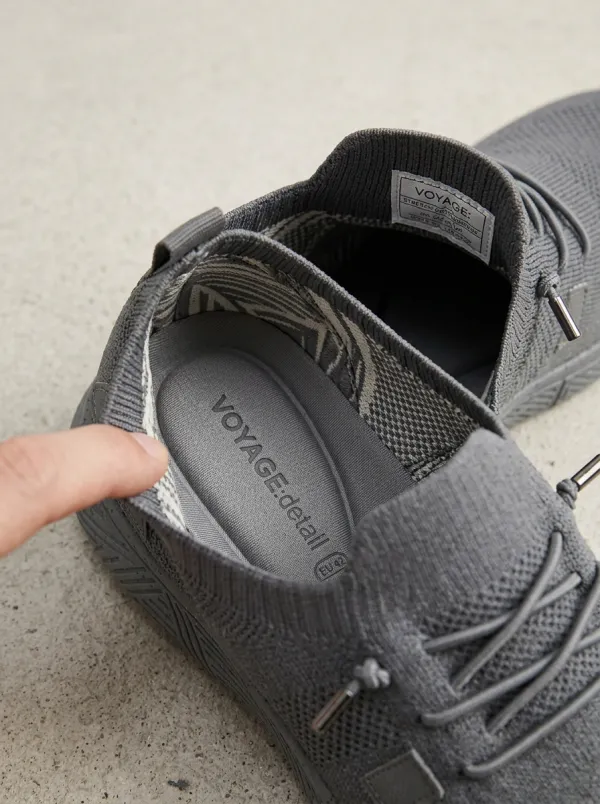 Practical Knit Knitted Profile Men's Stretch Canvas Shoes