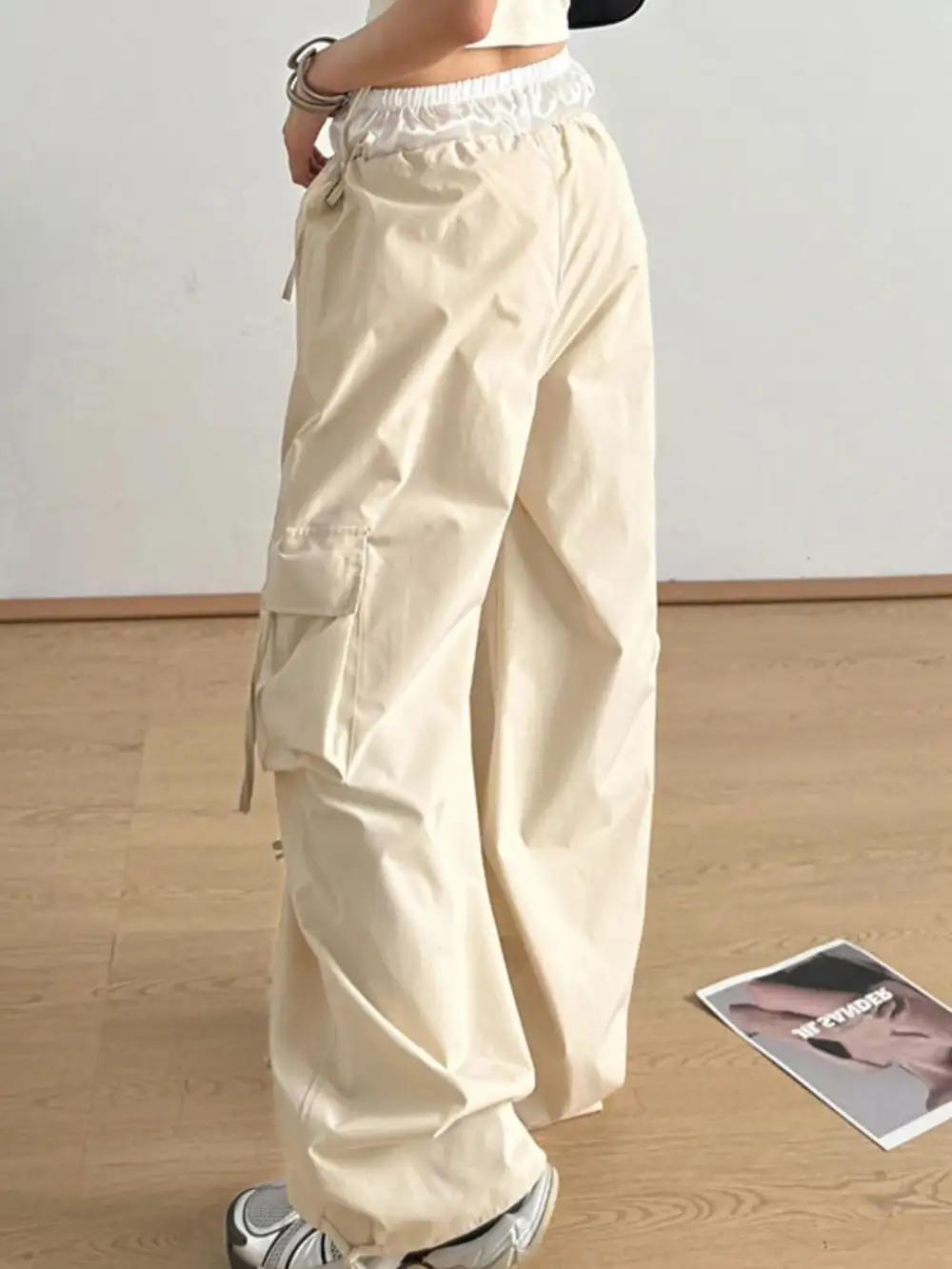 Elastic Waist Drawstring Pocketed Everyday Cargo Pants