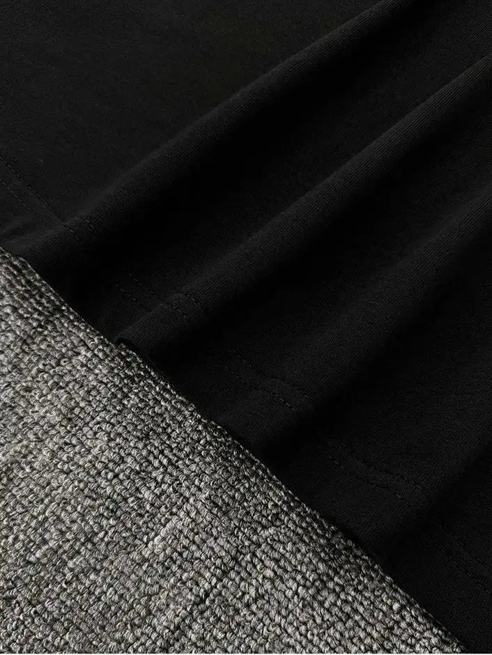 Woven Crew Neck Short Sleeve Tee
