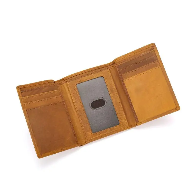 Men's Easy-Access Leather Trifold Wallet