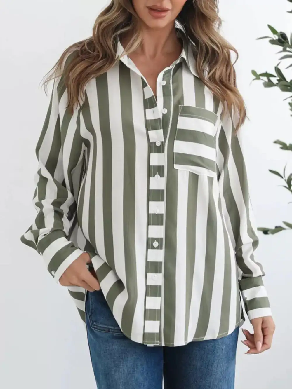 Striped Button Down Shirt