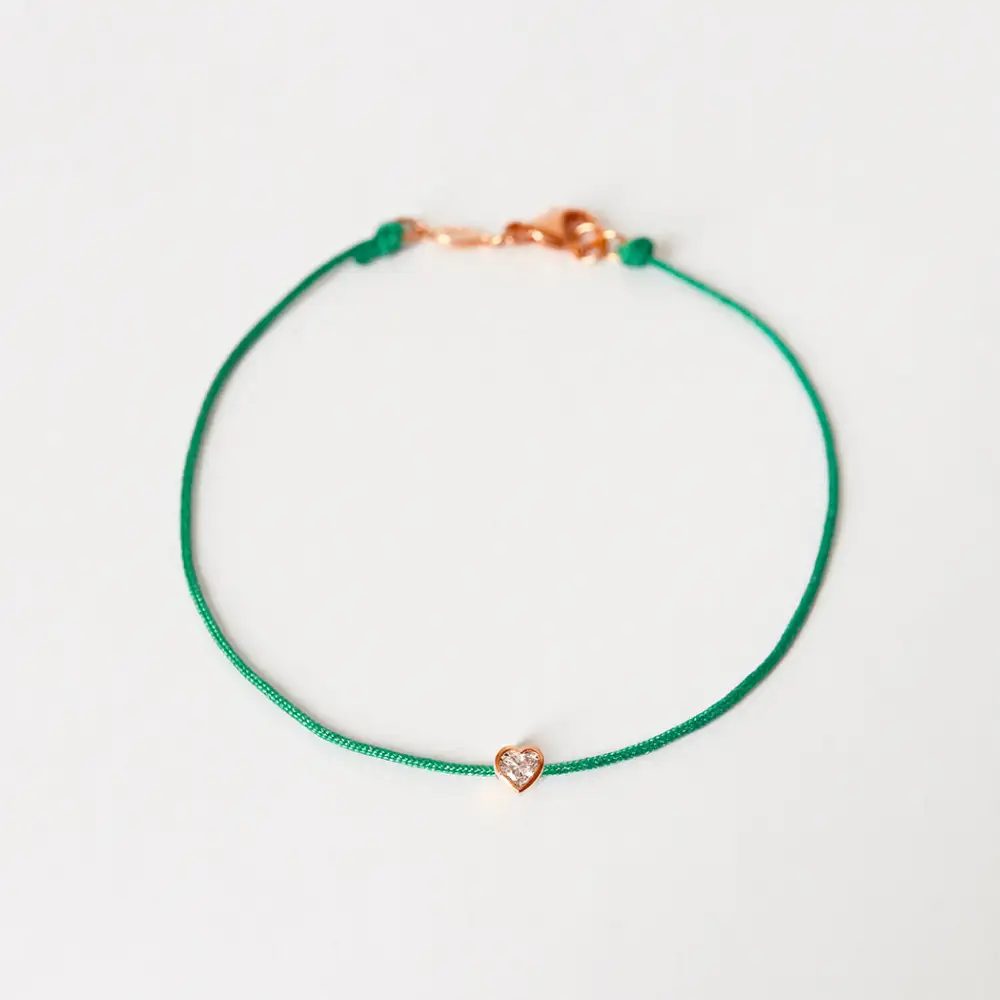 Diamond Solitaire Heart Bracelet