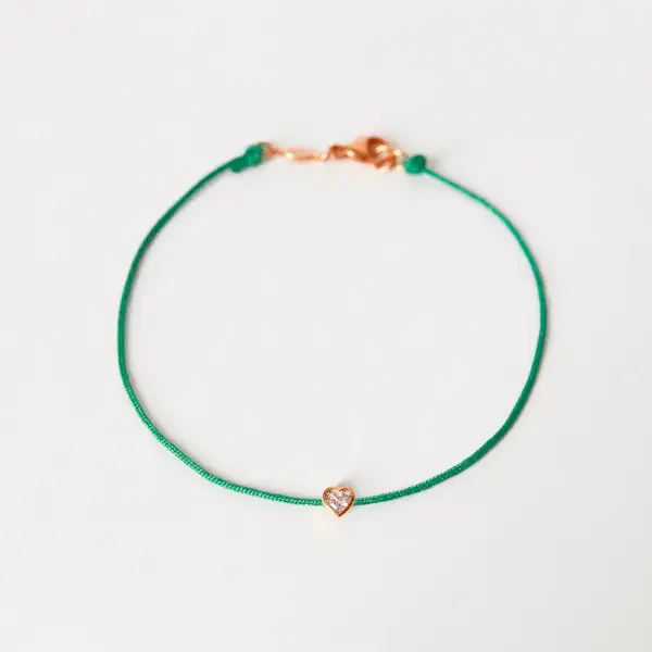 Diamond Solitaire Heart Bracelet