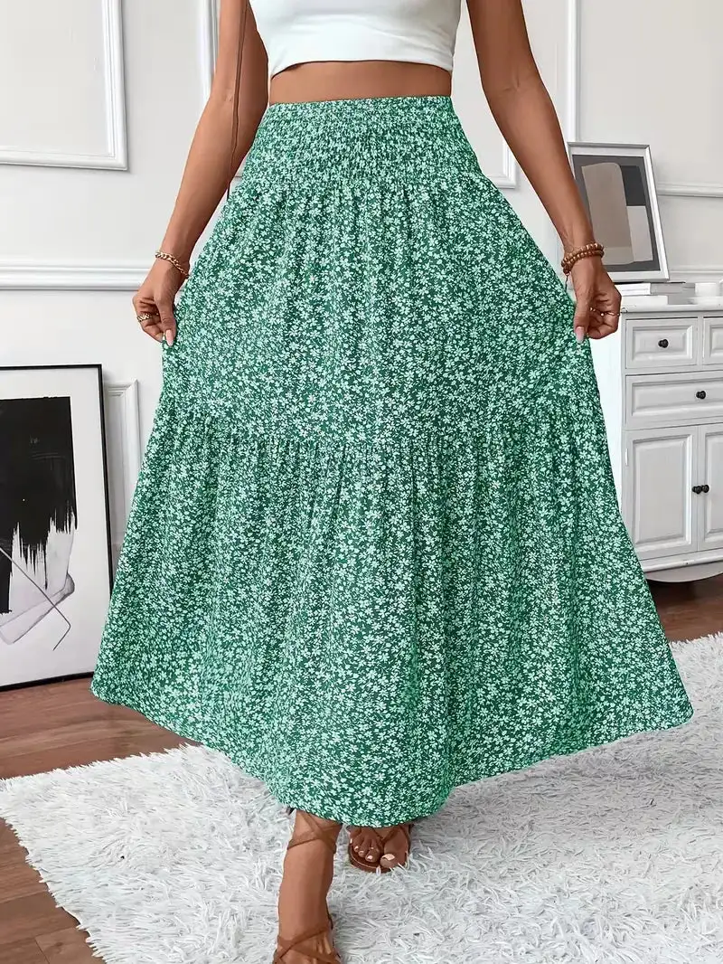 High Waist A-Line Skirt