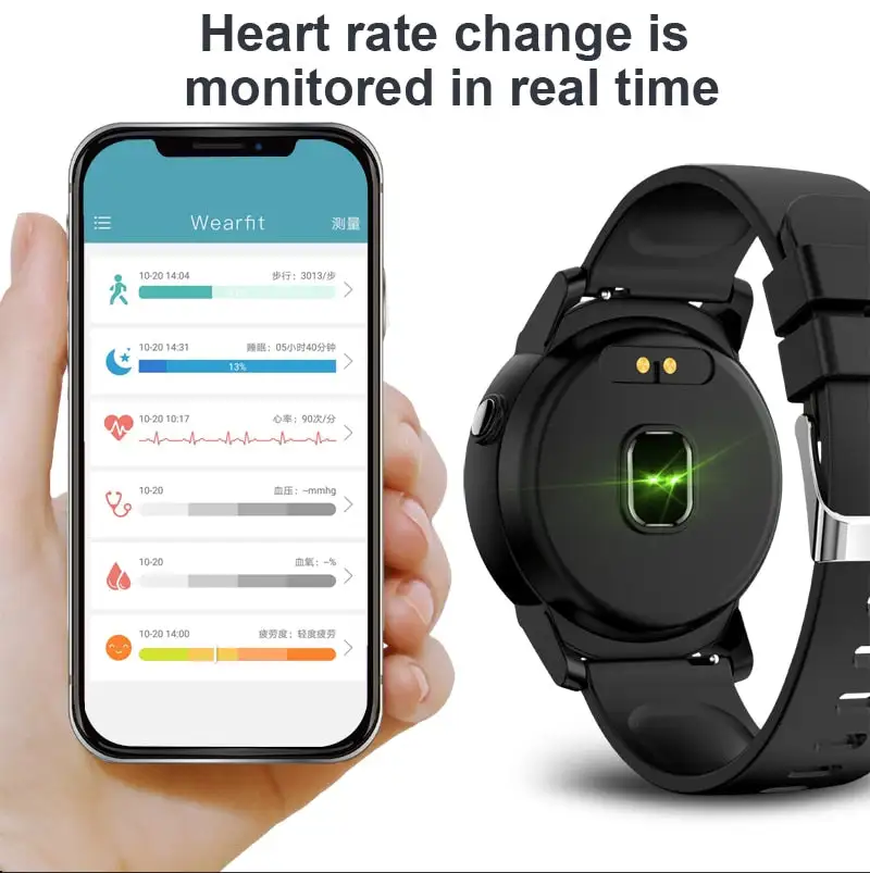 1.3' Full HD IPS Circular Screen band heart rate Monitor Smart Watch
