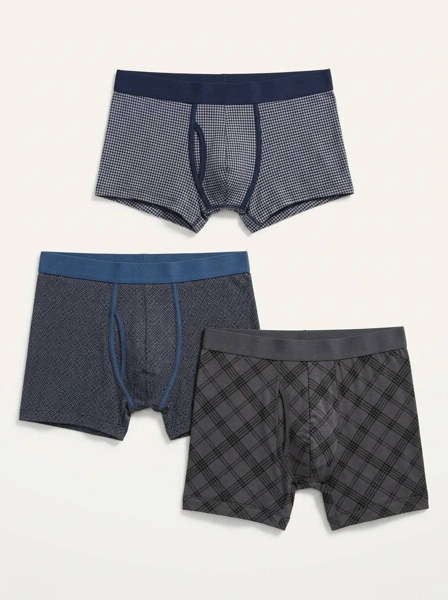 Men's Assorted Patterned Boxer Briefs 3-Pack 3-Pack