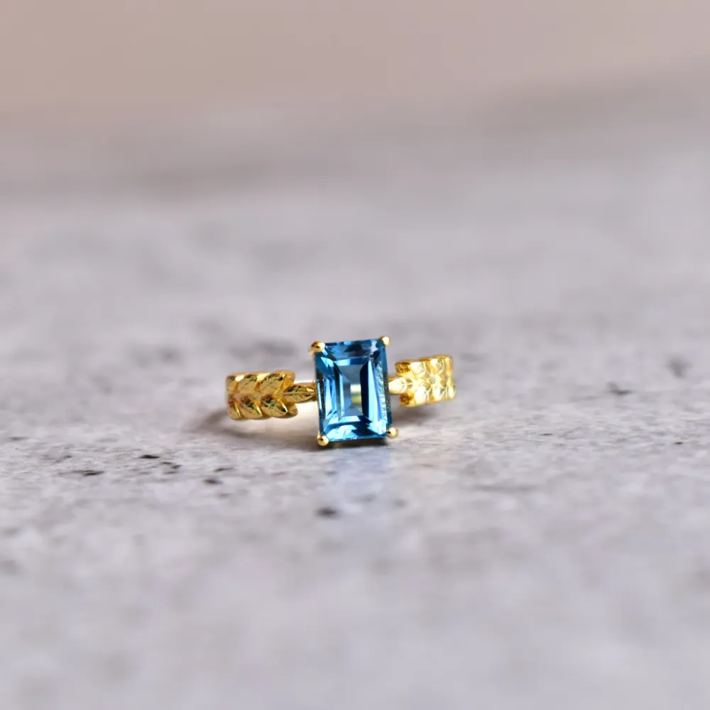 Nature Inspired Topaz Ring