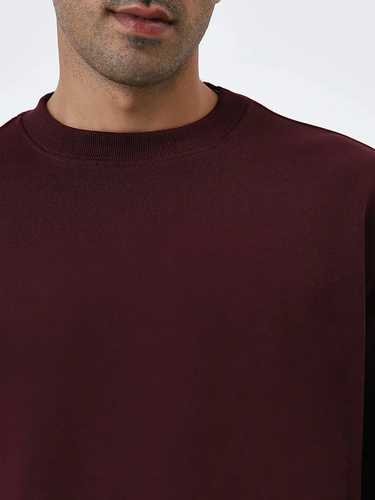 Casual Style  Solid Loose Cotton-Blend Sweatshirt