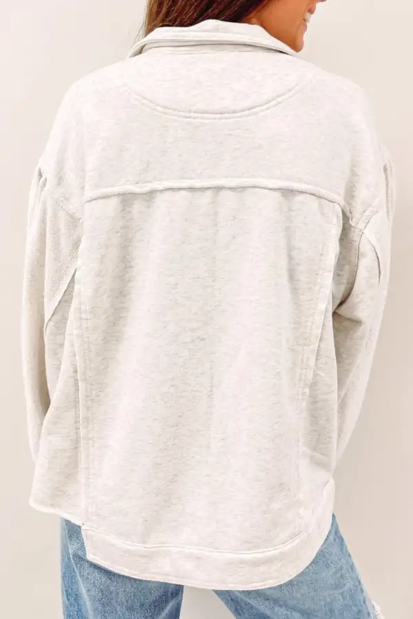 Pocket Flap Pocket Button Front Jacket